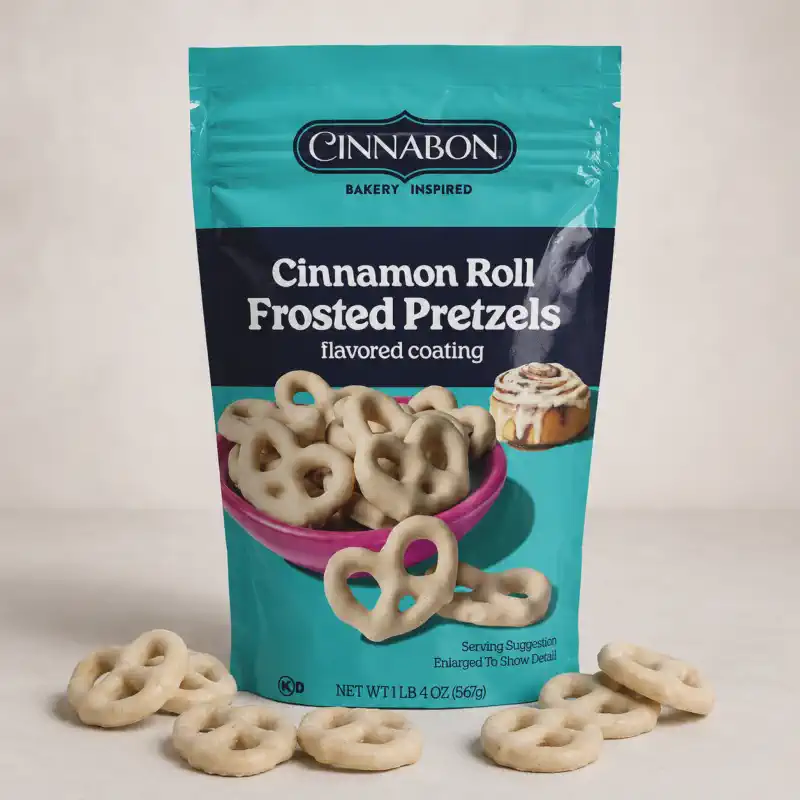 Cinnabon coated pretzels