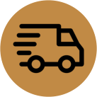 Delivery Truck Gold Delivery Icon