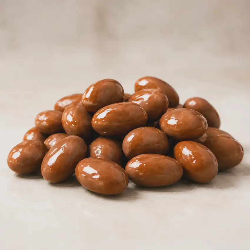 Chocolate coasted almonds