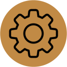 SEttings Gold Sprocket Icon