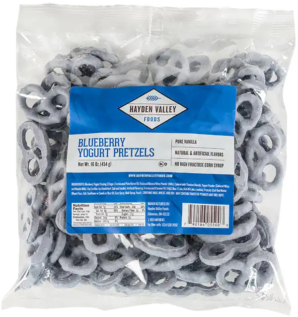 BLUEBERRY YOGURT FLAVORED PRETZELS 16 oz
