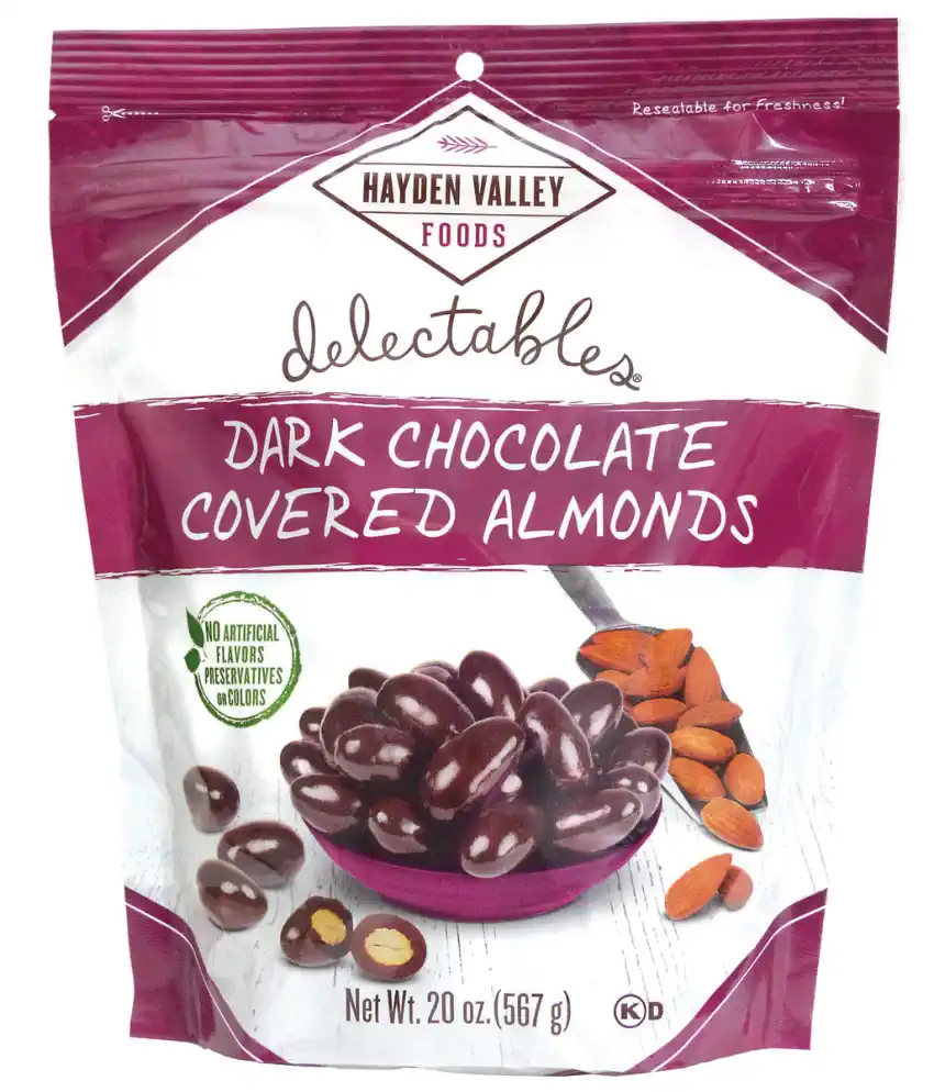 DARK CHOCOLATE ALMONDS 20 oz