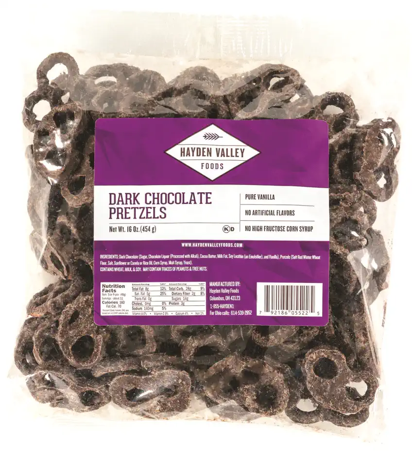 DARK CHOCOLATE PRETZELS 16 oz