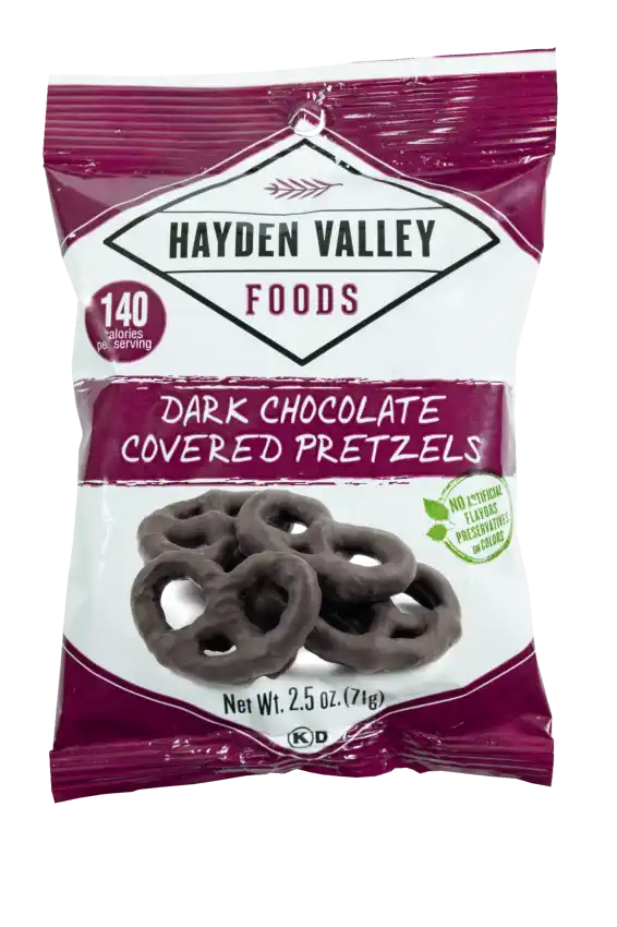 DARK CHOCOLATE PRETZELS 2.5oz