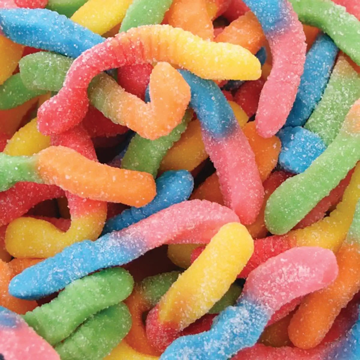 GUMMI WORMS SOUR 2 Inch