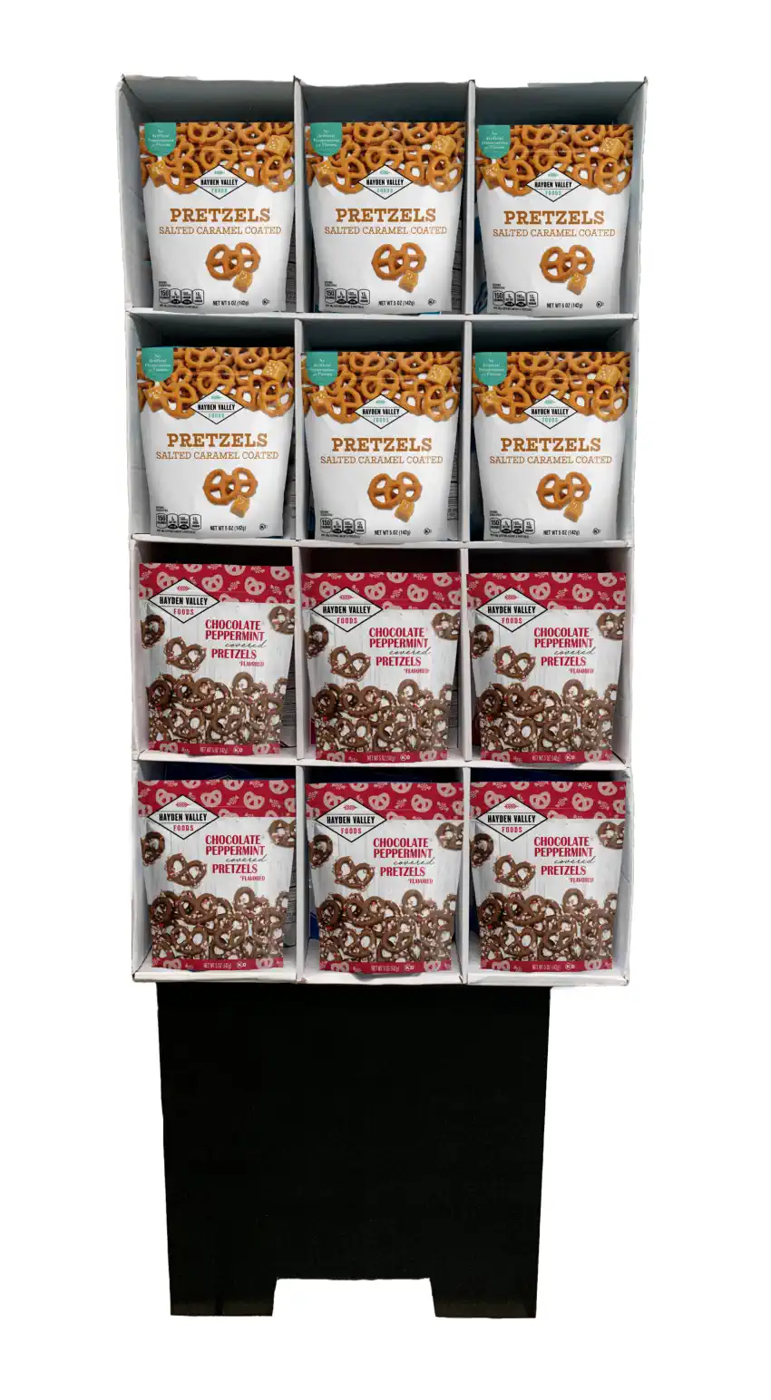 HOLIDAY DUO PRETZELS SHIPPER