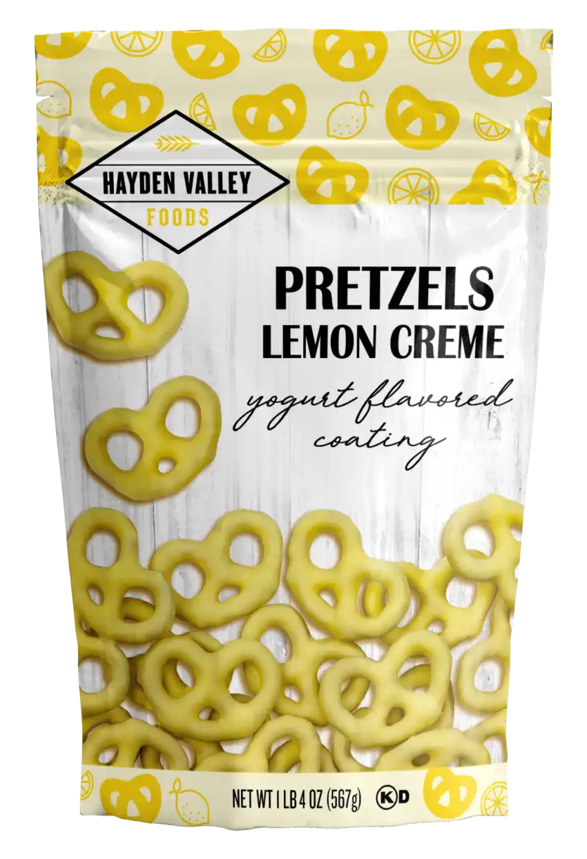 LEMON CREME YOGURT FLAVORED PRETZELS 20 oz