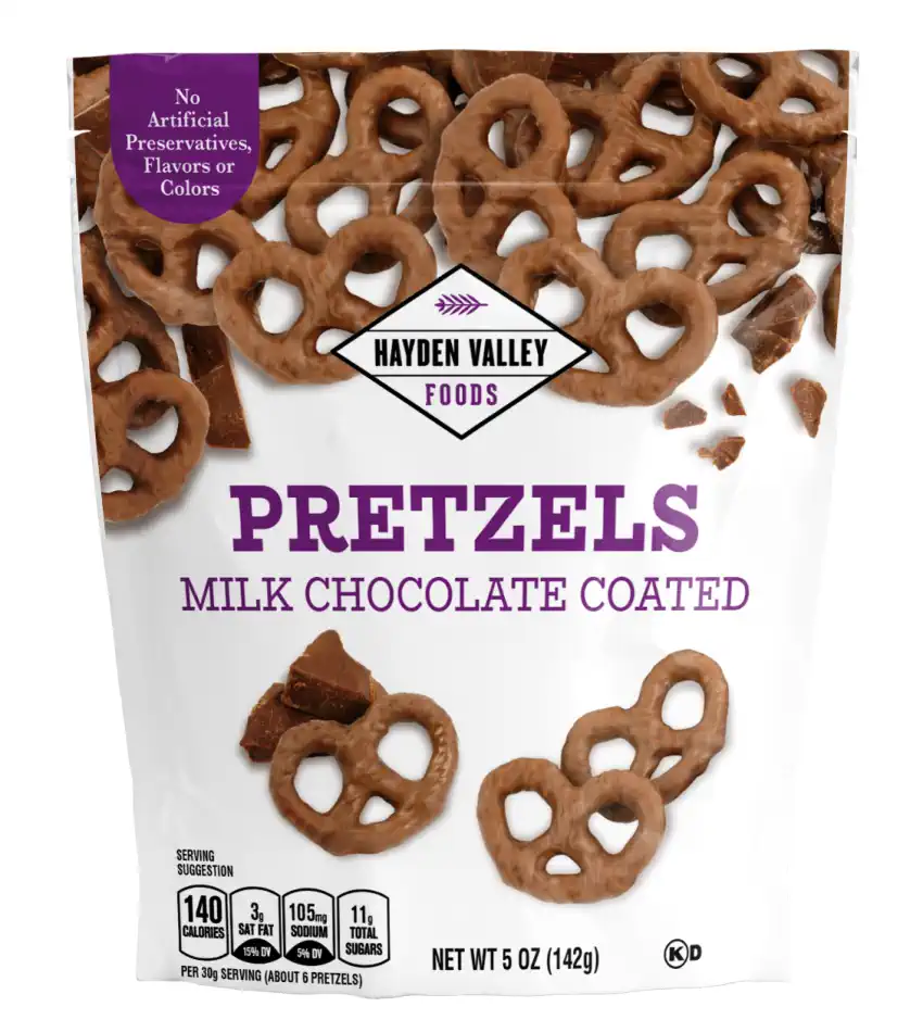 MILK CHOCOLATE PRETZELS 5 oz