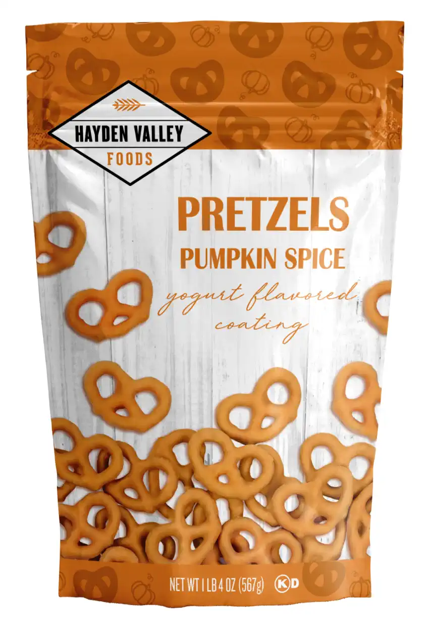PUMPKIN SPICE YOGURT FLAVORED PRETZELS 20 oz