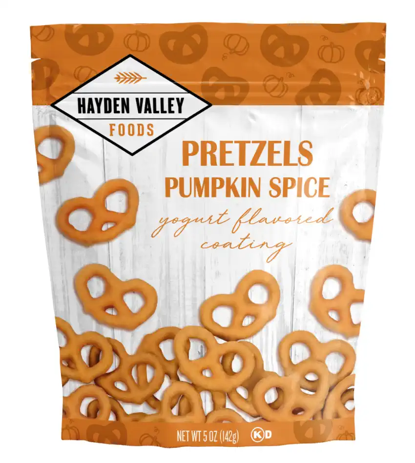 PUMPKIN SPICE YOGURT FLAVORED PRETZELS 5 oz