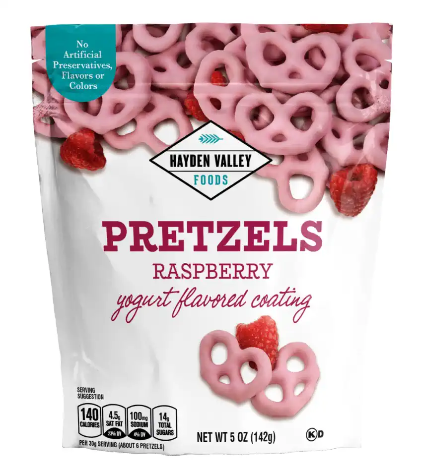 RASPBERRY YOGURT FLAVORED PRETZELS 5 oz