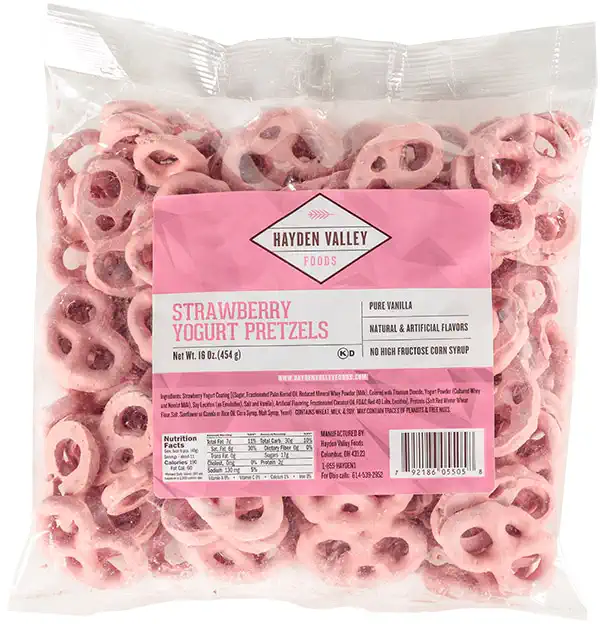STRAWBERRY YOGURT FLAVORED PRETZELS 16 oz