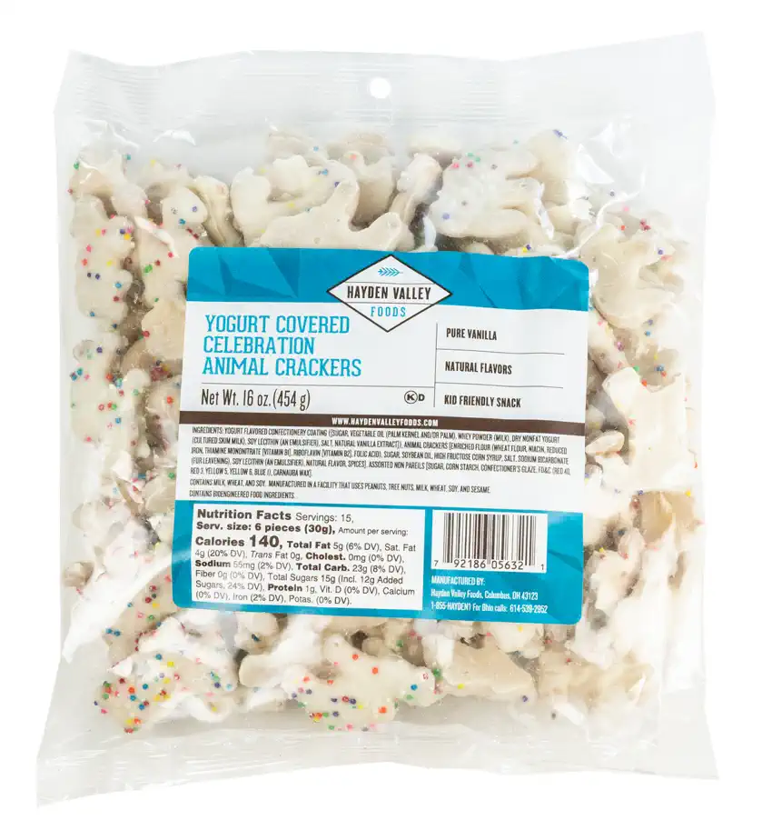 YOGURT FLAVORED CELEBRATION ANIMAL CRACKERS 16 oz
