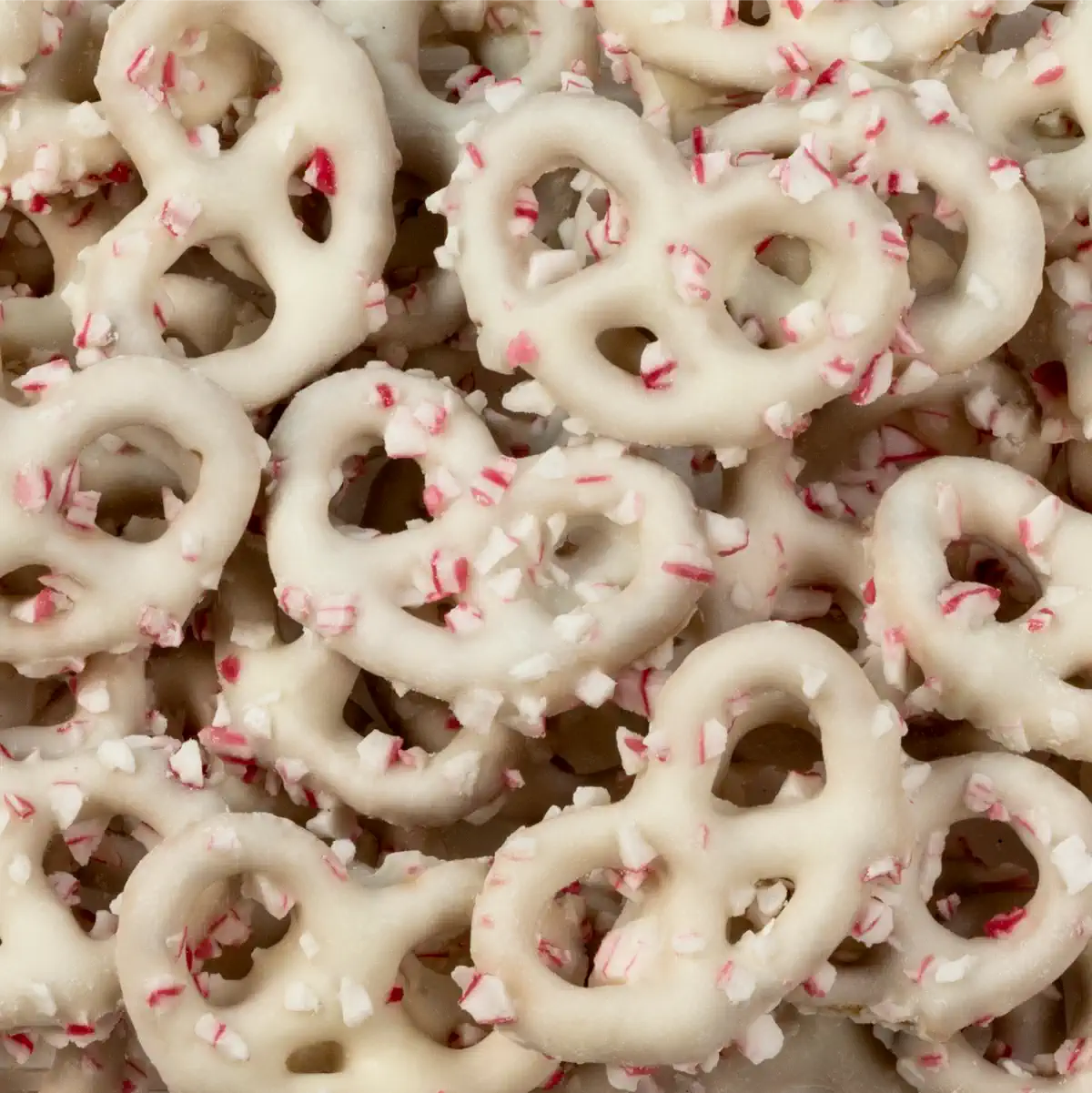 YOGURT FLAVORED PEPPERMINT TWIST PRETZELS