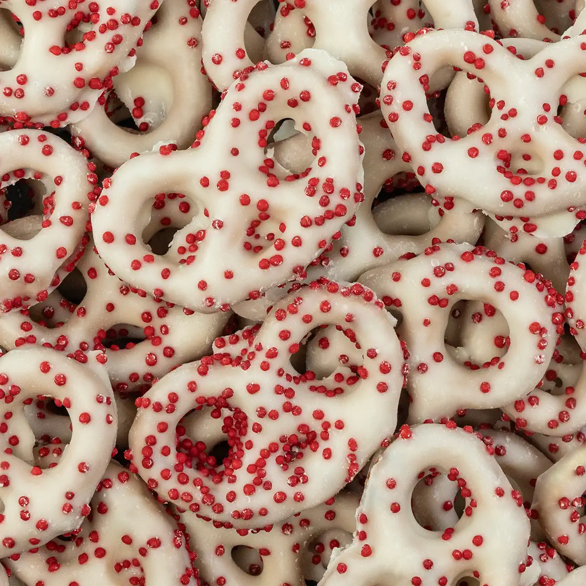 YOGURT FLAVORED PRETZELS W/ RED NON PARIELS